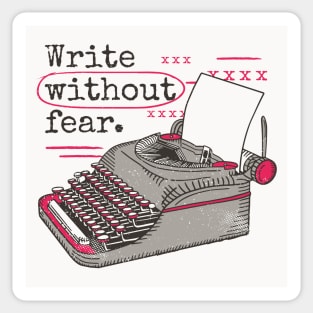 Write Without Fear // Vintage Typewriter Inspiration Sticker